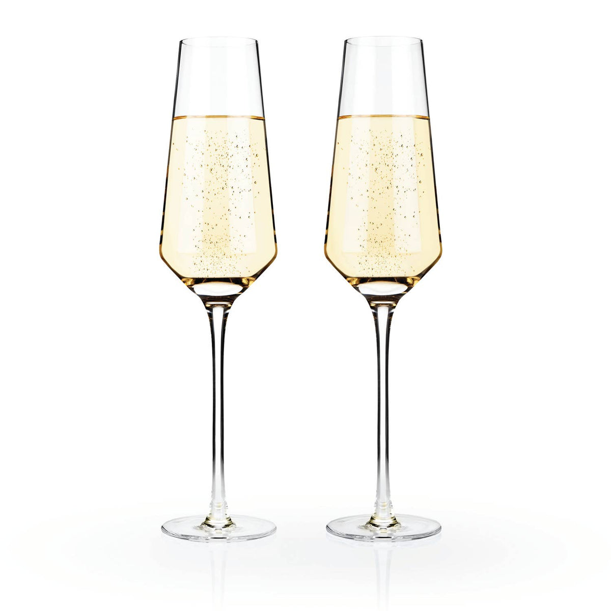 Viski Admiral Coupe Glasses Set Of 2, Lead-Free Crystal Coupe